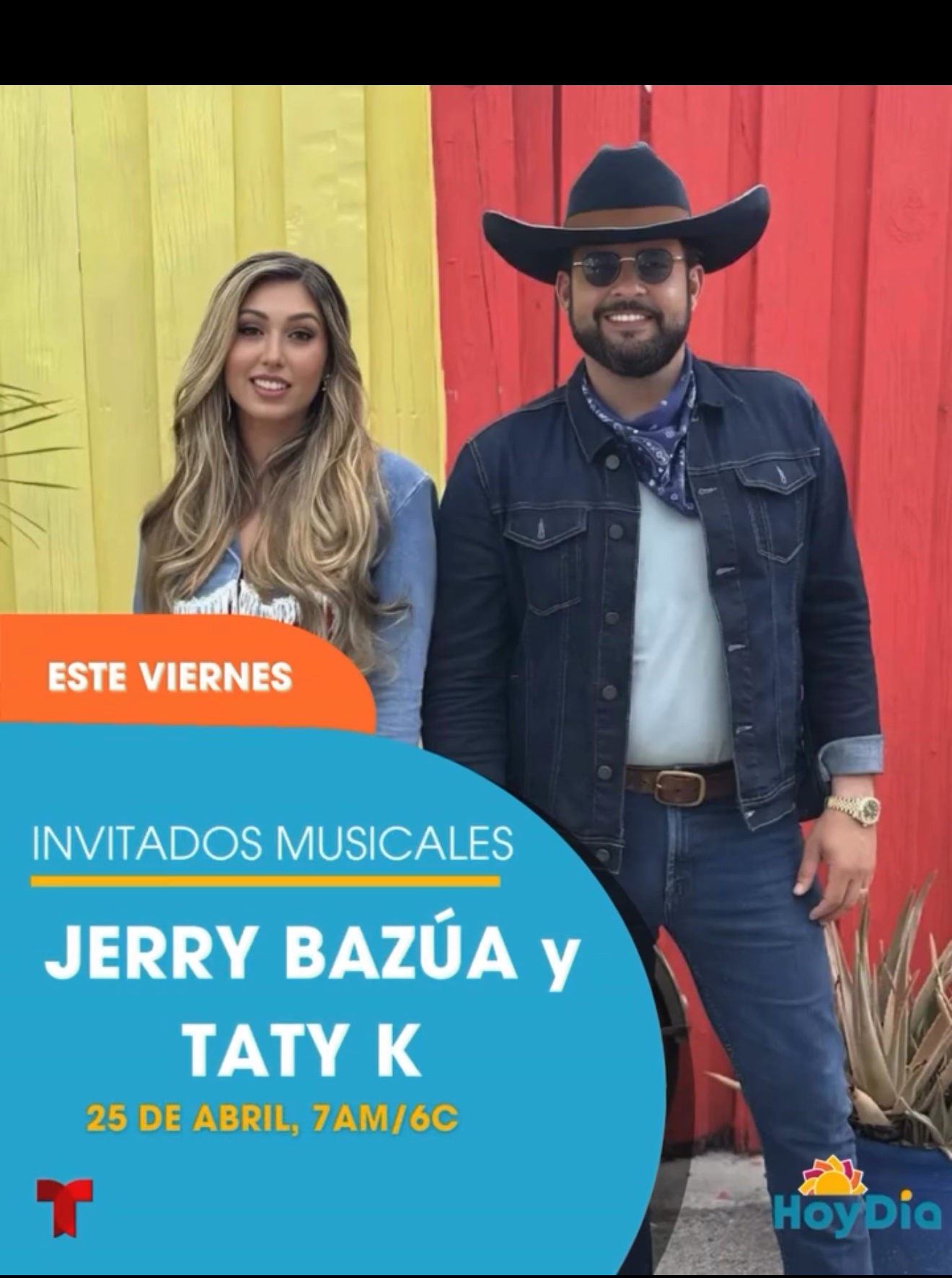 Taty K and Jerry Bazúa promo for Hoy Día on Telemundo